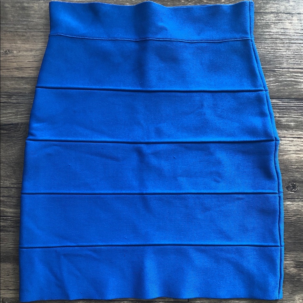 BCBG Bandage Skirt Blue Sz Small Great Condition!